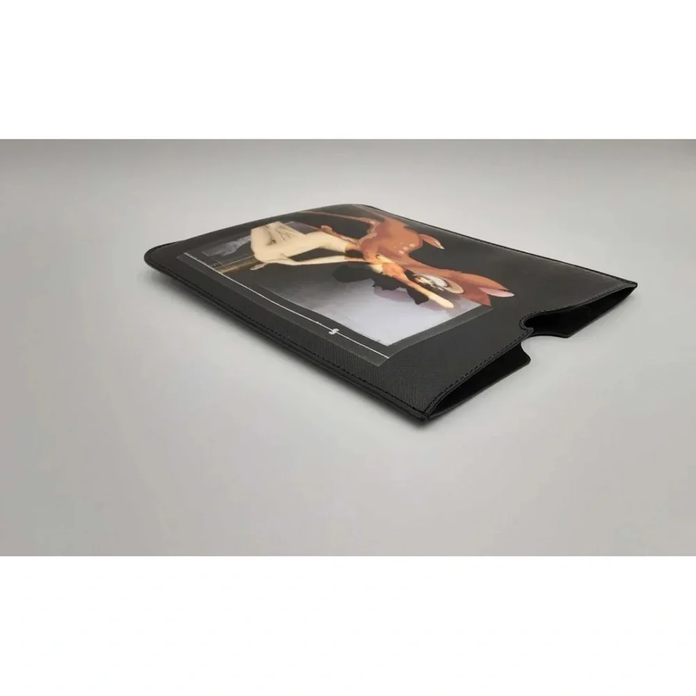 Givenchy Black Leather Rave Bambi Print Tablet Case Msersa 144010000552